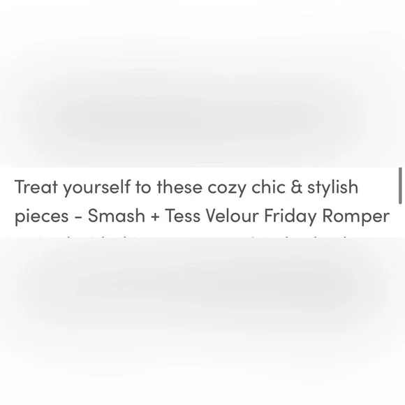 🆕🖤NEW SMASH + TESS VELOUR ROMPER 🖤🆕 - Picture 9 of 10